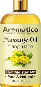 AROMATICO Ylang Ylang Massage Oil Sunny Sensual Floral Fantasy for Date Nights 300ml Intimate Romantic Arousing M Bangladesh (New)