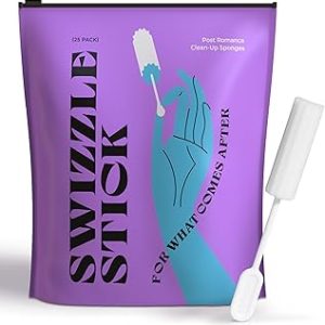 [25 Pack] Swizzle Stick Absorbing Sponge for Women Ultra Absorbent Post Romance Cleanup Sponge to Stop The Drip Long H Bangladesh (New)