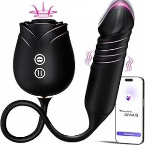 Dildo Vibratorr Women sexx Toys MOOLIGIRL APP Control Rose Sucking Vibrater Vibrating Thrusting Dildos for Clit Nipple Bangladesh (New)