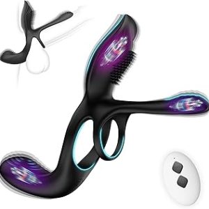 KUSHOR Vibratorr for Couple 3 in 1 Vibrating Cock Ring 10 Modes Men s Peniss Rings Vibrators Perineum Mens Vibratorr G Sp Bangladesh (New)