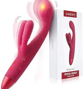 Heated Rabbit Vibratorr sexx Toys for Women – SVAKOM Tribunny Long Ear Clitoral Stimulator Finger Shaped G Spot Dildo Ana Bangladesh (New)