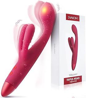 Heated Rabbit Vibratorr sexx Toys for Women – SVAKOM Tribunny Long Ear Clitoral Stimulator Finger Shaped G Spot Dildo Ana Bangladesh (New)