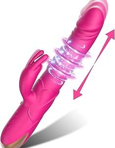 Thrusting Rabbit Vibratorr G Spot Clitoral Vibratorr Waterproof Rechargeable Realistic Silicone Dildo Vibratorr with 3 Thr Bangladesh (New)