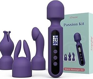 Tracy s Dog Wand Vibratorr Kits Couple Adult sexx Toys with 3 Attachments for Clit G Spot Glans Clitoral Stimulator Vibr Bangladesh (New)