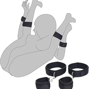 sexx Bondage Wrist Thigh Cuffs BDSM Restraints Set sexx Toys for Women with Adjustable Leg Straps Handcuffs for Couple Be Bangladesh (New)