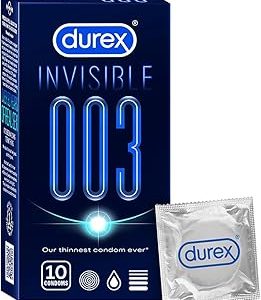 Durex Invisible 003 Condomss 10S Micro Thin Condom for Maximum Sensations Bangladesh (New)