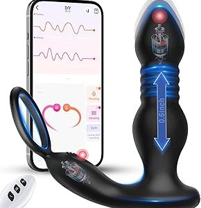 BEISAR Prostate Massager Anal Vibratorr Thrusting Vibrating 7 Modes with Cock Ring Anal Plug Anal sexx Toys P Spot Massager Bangladesh (New)