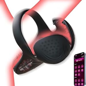 Kerero Vibrating Cock Ring sexx Toys for Men Peniss Ring Vibratorr with 10 Vibrations APP Control Male sexx Toy for Testicle Bangladesh (New)