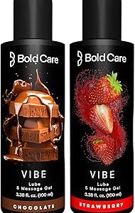 Bold Care Vibe Duo pack Premium Chocolate Flavour Strawberry Flavour Natural Personal Lubricant for Men and Women Bangladesh (New)