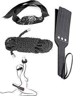 AJAXO Paddle for Adults Leather Short Paddle Satin Eye Mask Silk Soft Rope Braided Rope Cord Multipurpose Long Rope Black Bangladesh (New)