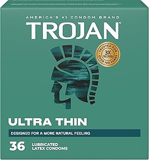TROJAN Ultra Thin Condomss for Sensitivity Lubricated TROJAN Condomss for Men 36 Count Value Pack Bangladesh (New)