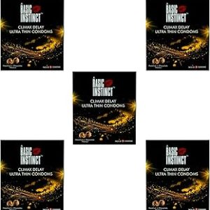 Basic Instinct Climax Delay Ultra Thin Latex Condomss for Men Hazelnut Chocolate Flavoured 3 Pcs Pack of 5 Bangladesh (New)