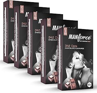 Manforce Xotic Chocolate Flavoured Condomss for Men 50 pcs Dotted Contoured Lubricated Latex Condomss For Enhanced Bangladesh (New)