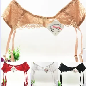 New sexxy Lace Garter Belt Punk Goth Exotic Lingerie Women Suspender Belt Hot Sheer Thigh High Garters for Stockings Bangladesh (New)