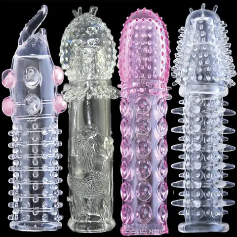 Reusable Delay condom Impotence contraceptive bold Textured extension sleeve sexx products men toys thorn dildo Sleeve cock ring Bangladesh (New)