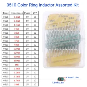 18Values 180pcs 0510 Color Ring Inductor Assorted Kit 2 2uH 10MH 1W 2 2UH 3 3UH 10UH 220UH 47UH 470UH 1MH 10HM Inductors Set Bangladesh (New)