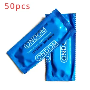 50pcs Hyaluronic Acid Condom Male Natural Latex Lubrication Ultra Thin sexx Peniss Sleeves Contraception Supplies Adults sexx Toy Bangladesh (New)