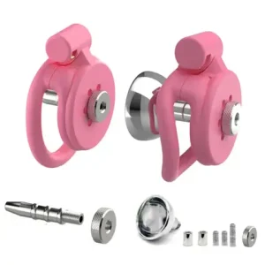 New Sissy Flat Chastity Cage CB Restraint Lock Cock Cage with 4 Size Peniss Rings and Metal Urethral Catheter sexx Toys for Men Bangladesh (New)