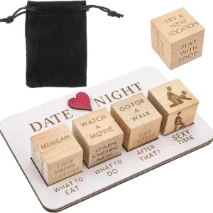 Date Night Dice for Couples Fun Night Dating Decision Dice Wooden Couple Dating Fun Dice sexx Toys Bangladesh (New)