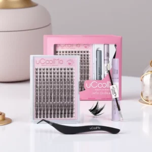 uCoolMe Lashes Aphrodite Natural 154 Pcs Lashes Cluster Kit C Curl Wispy Beginner Friendly Waterproof False Eyelashes Extension Bangladesh (New)