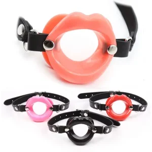 Open Mouth Gag Oral Fixation With Belt sexx Toys Silicone Lips O Ring BDSM Slave Stuffed Adult Games For Couples Flirting Bangladesh (New)