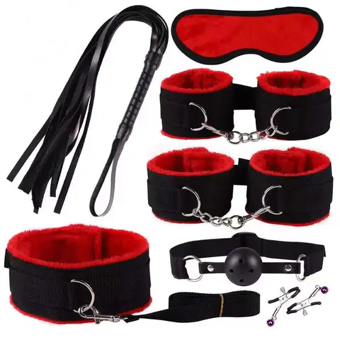 1Set 7/8 Pcs sexx toys For Women BDSM sexxual couples kit erotic accessories handcuffs session sexx game Adult sexxy Toys sexxyshop Bangladesh (New)