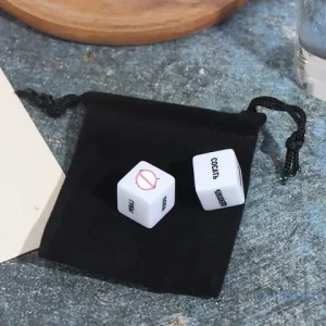 2Pcs sexx Dice With Velvet Dice Bag Fun Adult Erotic Love sexxy Posture Couple Lovers Humour Game Toy Bangladesh (New)