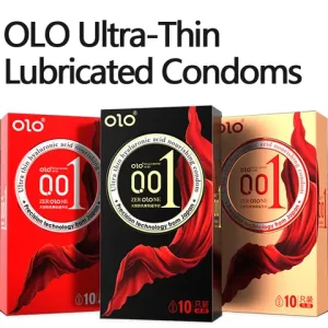 OLO 3 Box Kit 30pcs Ultra Hyaluronic Acid Condomss Thin Lubricated Smooth Latex Condom Close Fit Cock Dick Peniss Sleeve sexx Toys Bangladesh (New)