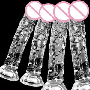 Transparent Soft Jelly Dildos Strong Suction Cup Female Anal Masturbator Clitoral Stimulator Big Dick Lesbian Women sexx Toys 18 Bangladesh (New)