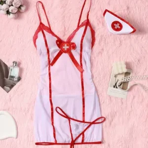 sexxy Lingerie Set Erotic Underwear Set Transparent Porno Lace sexxy Bra And Panty Garter Set Costumes sexxy Hot Erotic Nurse Set Bangladesh (New)