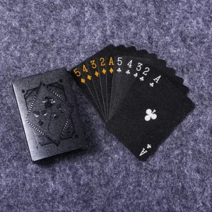 Color Black Gold Playing Card Game Card Group Waterproof Poker Suit Magic Dmagic Package Board Game Collection Entertainment Bangladesh (New)