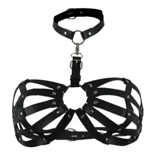 sexxy Fashion Harness Belt Pu Leather Lingerie Chest Harness Gothic Lingerie Punk Fetish Wear Women Festival Rave Outfit Bangladesh (New)