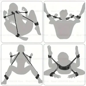 BDSM Adult Erotic Bondage Bed Games sexx Bondage Set Women Handcuffs Ankle Cuff Restraints sexx Toys For Couples Slave sexx Shop Bangladesh (New)