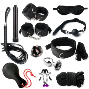 BDSM Adult sexxy Toys For Women Handcuffs Whip Anal Nipple Clamp Blindfold Strap On Vibratorr sexx Bondage Set sexxual Couples Kit18 Bangladesh (New)
