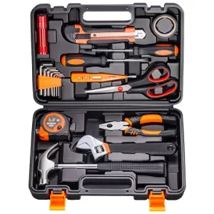 Complete Hardware Set Small Household Tool Kit with Portable Tool Storage Case Multi Functional Hand Durable Repair Tool Set Bangladesh (New)