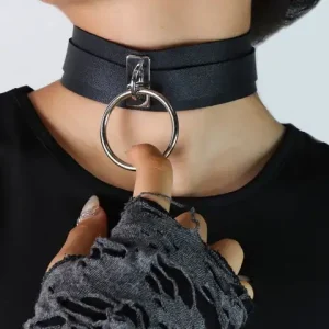 Goth Belts For Woman sexxy Neck Harness PU Leather Collar Wide Neck Strap Adjustable Belt Bondage Leather Harness Suspender Bangladesh (New)