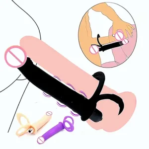 10 Speed Double Penetration Strapon Dildo Anal Vibratorr Peniss Cock Rings sexx Toys For Man Women Couples Erotic sexx Products Bangladesh (New)
