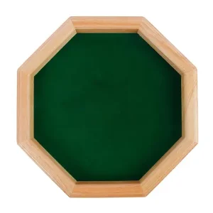Wooden Dice Tray Wooden Octagonal Tray Game for Family Dice Game Dice for Party and Celebrations Party Supplies Bangladesh (New)