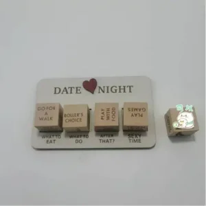 For Valentine s Day Date Night Dice Wooden Date Night Ideas Game Dice with Storage Bag Romantic Wood Couple Date Night Dice Game Bangladesh (New)