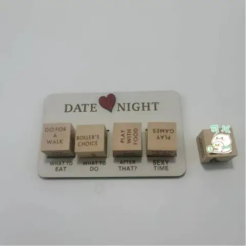 For Valentine s Day Date Night Dice Wooden Date Night Ideas Game Dice with Storage Bag Romantic Wood Couple Date Night Dice Game Bangladesh (New)