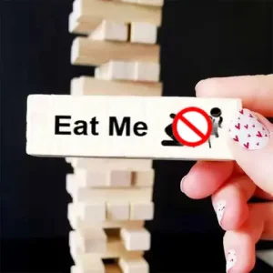 48PCS Block Tower Game Couple Activities Date Night Ideas Valentine Tumbling Tower Stacking Blocks Game For Couples Night Party Bangladesh (New)