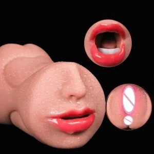 3 in 1 Artificial Vagina Male Masturbator Cup Realistic Vaginal Real Oral Vagina Anal Silicone Ass sexx Toys for Men Masturbation Bangladesh (New)