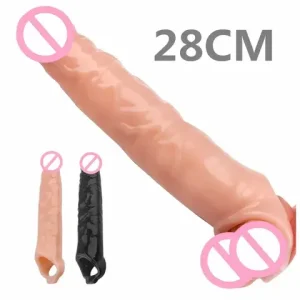 Reusable Big Peniss Sleeve Peniss Extender Silicone Condom Cock Extension Dick Enlargemen Delayed Ejaculation sexx Toys for Men Bangladesh (New)
