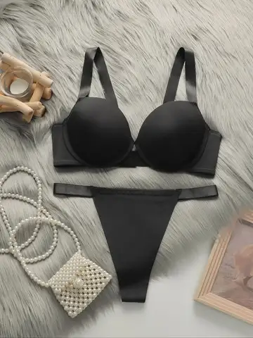 Viomisha Women sexxy Lingerie Set Ladies Soild Color Brassiere Push Up Bra 3/4 Cup Comfortable Intimates Underwear Panty Set S L Bangladesh (New)