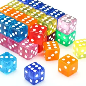 12PCS 16MM Transparent Dice For Board Games For Adullts Children Acrylic Cubes Party Leisure Toys Juegos De Mesa Divertidos Bangladesh (New)