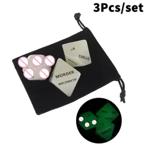 3Pcs/set Luminous Adult Couple sexx Dice Game Toys Male And Female Flirting Dice And Adult Bedroom Gifts Bangladesh (New)