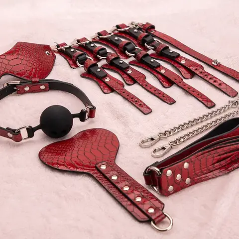 Couple Flirting Leather Handcuffs Harness Bed Bondage Gear BDSM Ultimate sexx Toys for Enhanced Intimacy And Role Play Bangladesh (New)
