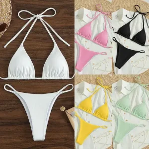 Summer Swimsuit Women sexxy Bikini Set Push up Padded Bra Thong Two Pieces Swimwear Beachwear Bathing Suit Female sexxy Swimsuits Bangladesh (New)