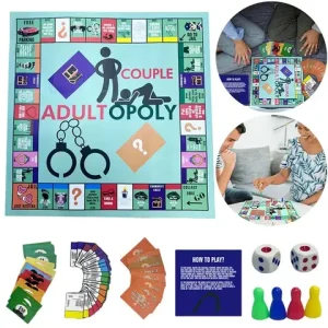 ！！Adultopoly Board Game Couple Adult Opoly Board Game Relationship Card Game Portable Couple Game Valentines Gifts for Him Her Bangladesh (New)