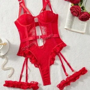 Plus Size sexxy Bra Set Women s sexxy Lingerie BabyDolll Intimates Underwear Bra Panties Set G string Garter Belt sexxi Lenceria Bangladesh (New)